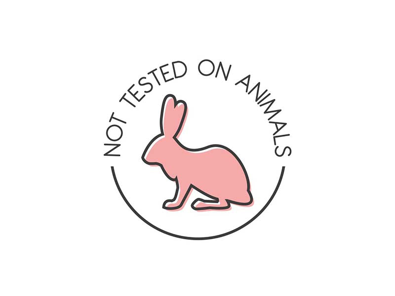 Not Tested on Animals logo with pink rabbit