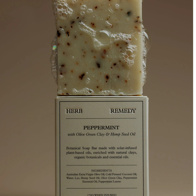 Peppermint with Olive Green Clay & Hemp Seed Oil